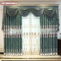 modern idyllic hollowed velvet embroidery shading curtains for living dining room bedroom