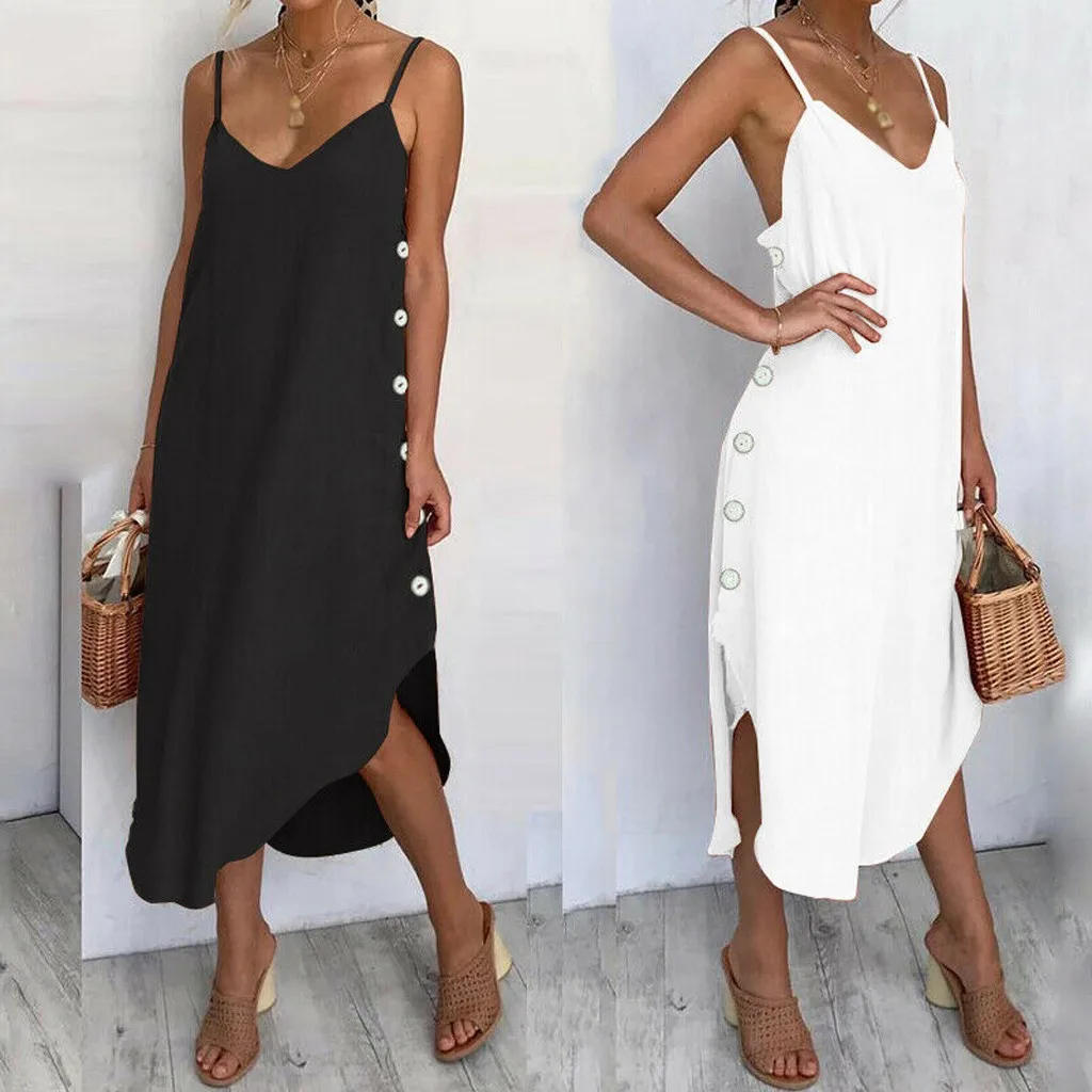 Большие размеры свободные сексуальные вечерние пляжные повседневные Boho платье