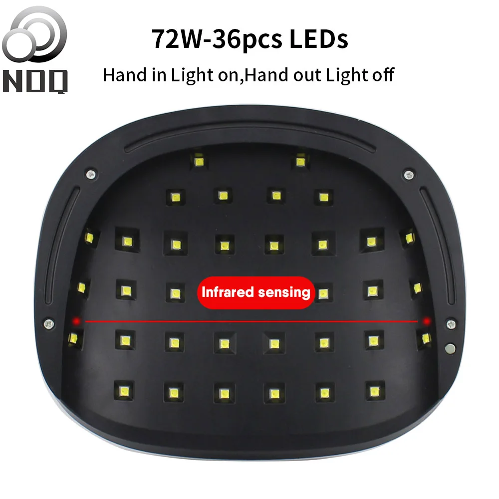 NOQ SUN H4 Plus Max72W лампа для маникюрных ногтей две руки солнце светодиодная УФ гель