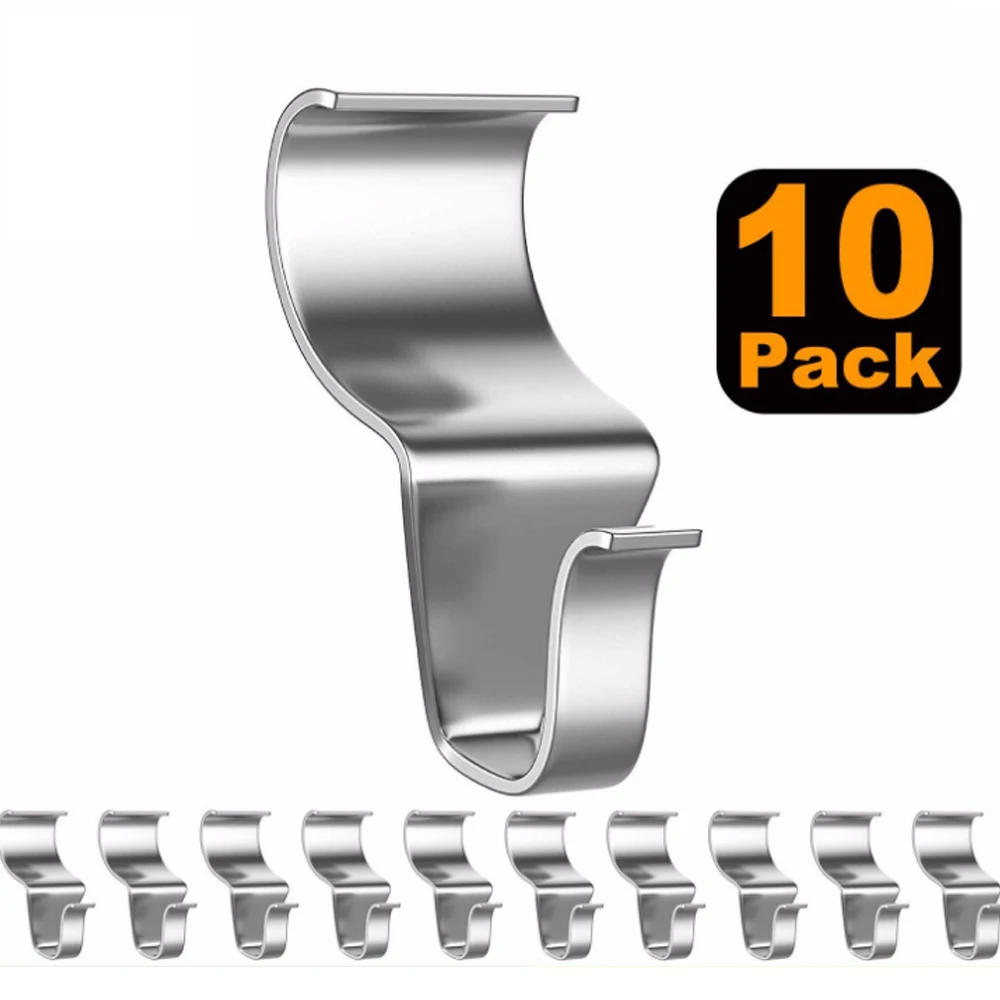 

10-piece Set Stainless Steel S-shaped Hook Hidden Wall Joints Siding Vinyl Board Creative Seamless Hook No Need To Punch Hotsell