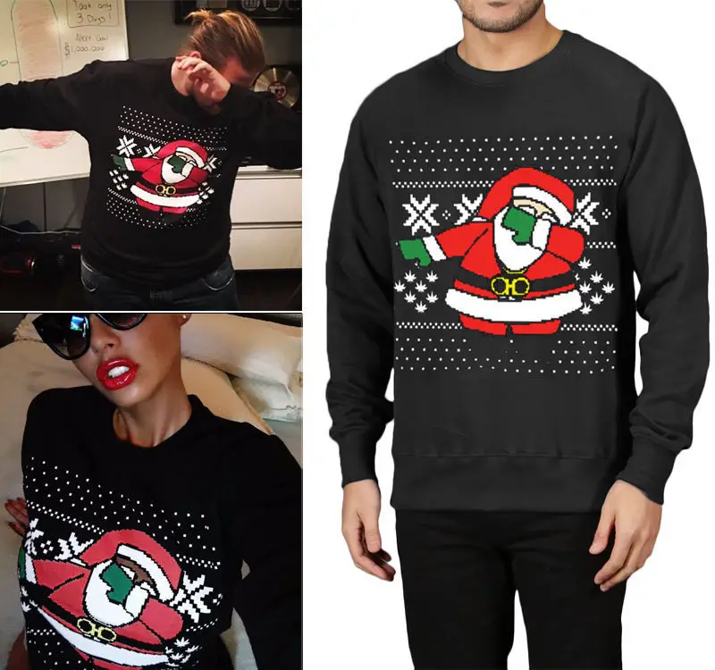 Рождественский свитшот Осенние Зимние пуловеры забавный женский джемпер с