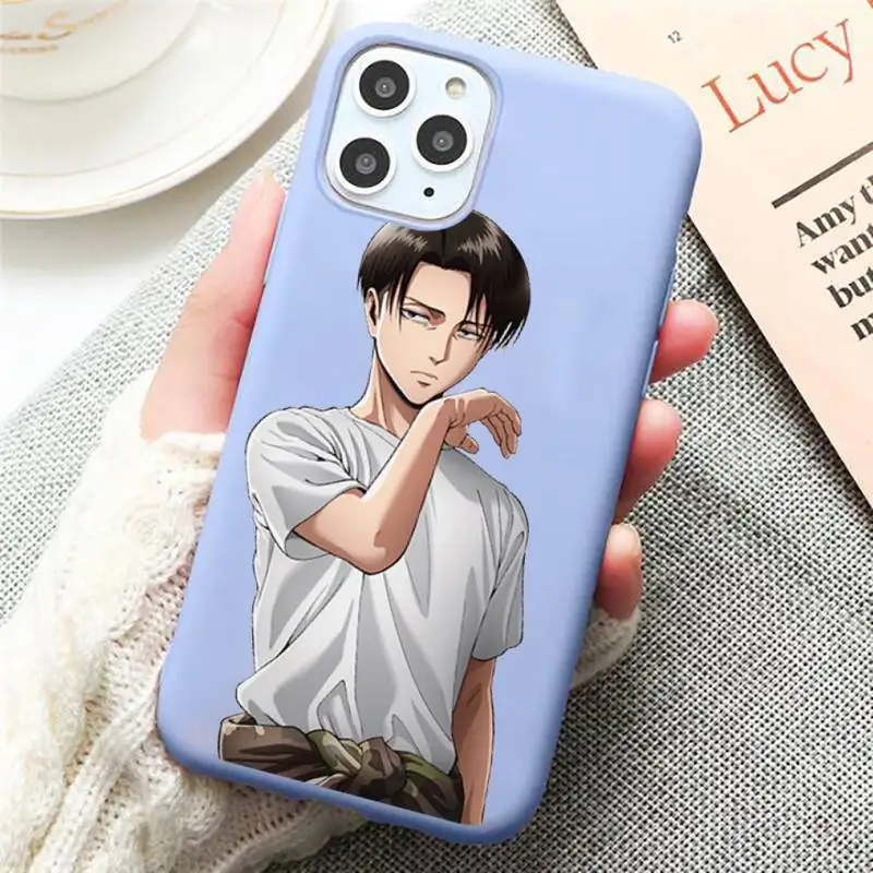 

Hot Anime Attack On Titan Phone Case Candy Color for iPhone 11 12 mini pro XS MAX 8 7 6 6S Plus X SE 2020 XR