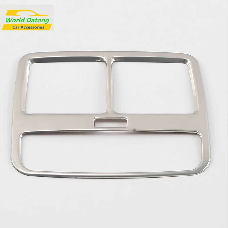 

For Audi A4L 2017~2019 Rear Air Conditioning Armrest Outlet Vent Panel Stainless Steel Decoration Trim