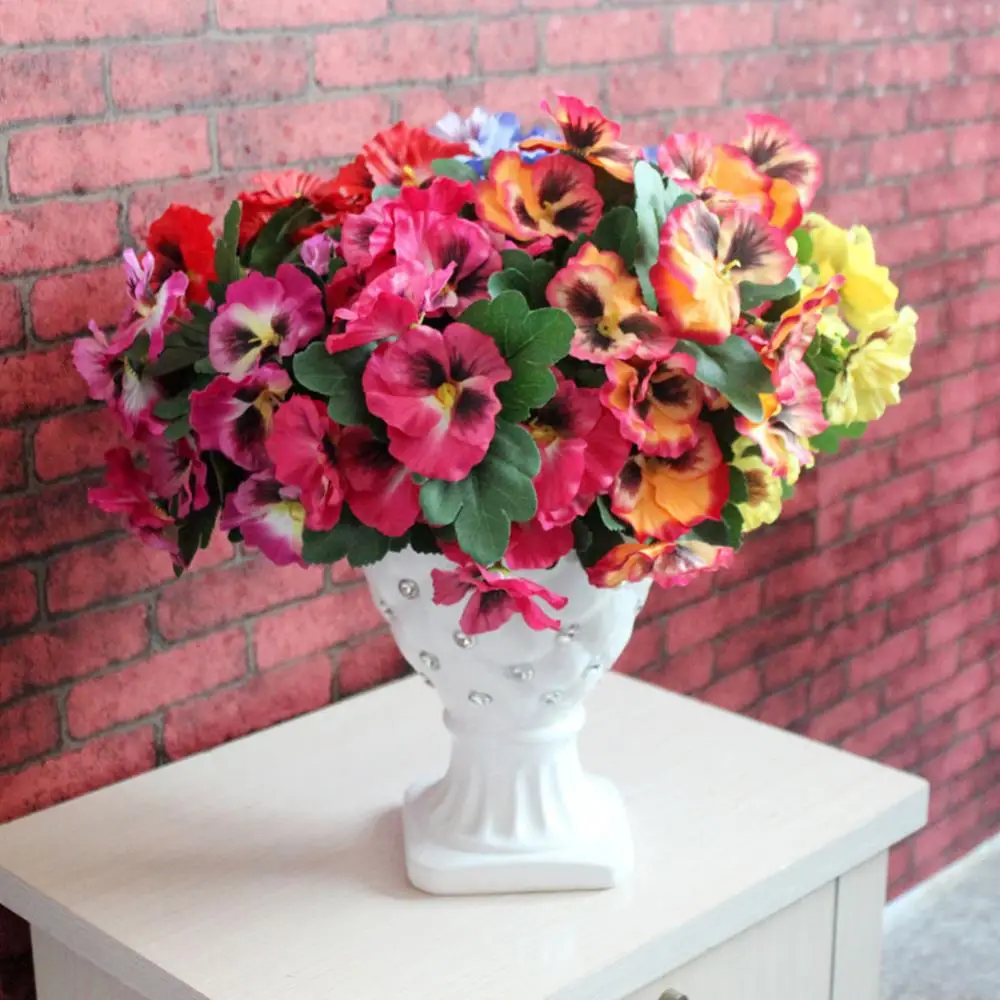 Новинка 1 шт. Искусственный Цветок анютины глазки сад Сделай Сам сценивечерние