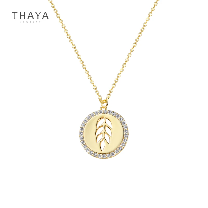 

Thaya Real s925 Silver Wheat Necklace 45cm Plated 14k Gold Plated Pendant Chain For Young Ladies Women Fine Jewelry Gift