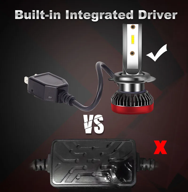 2 ШТ. H7 Светодиодная лампа головного света 10000LM H4 Привет lo CSP Чип H1 H11 9006 9005 12V 24V Мини