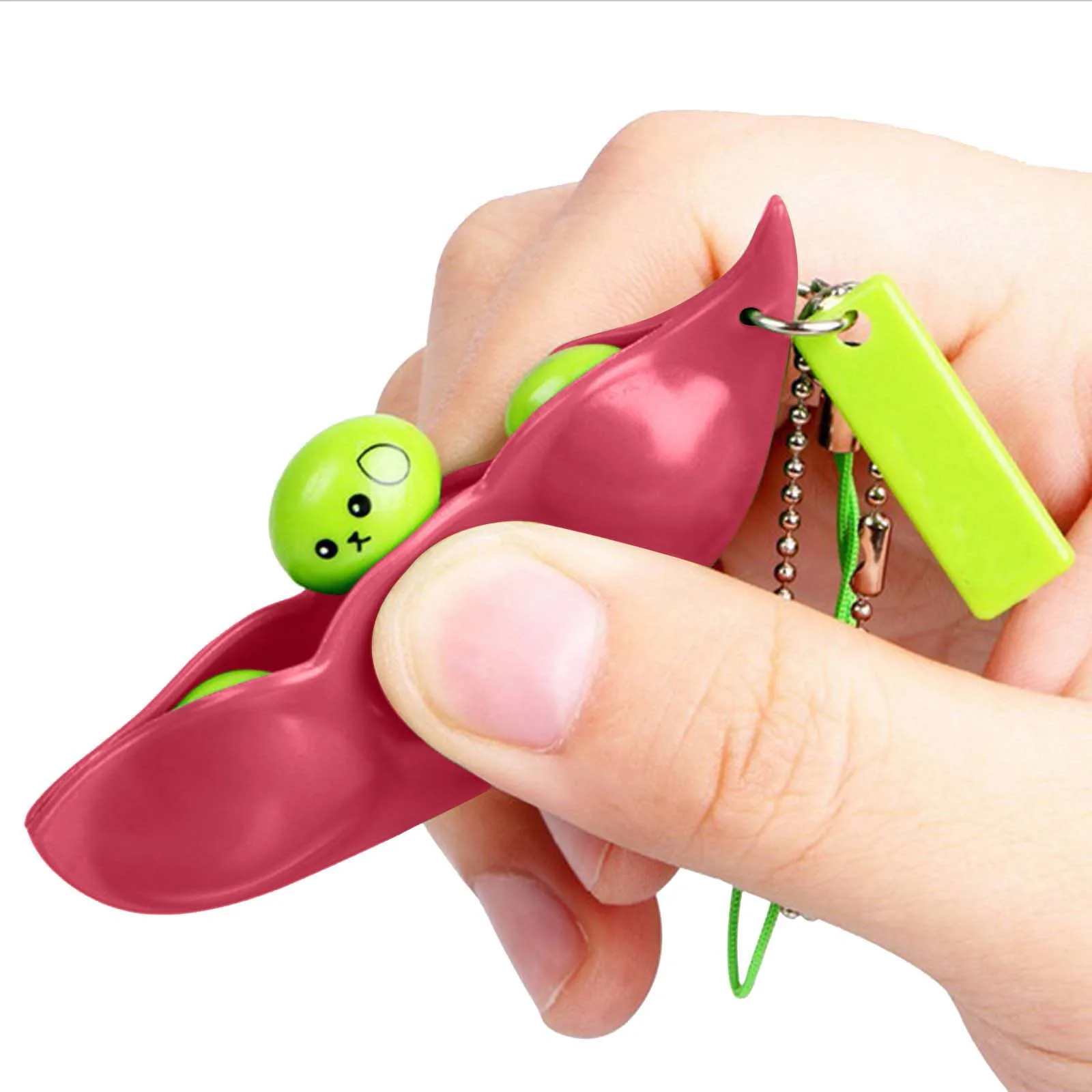 

Fidget Toys Decompression Edamame Toy Push Squishy Squeeze Peas Beans Keychain Cute Stress Relief Cheap Toy Rubber Sensory Gift