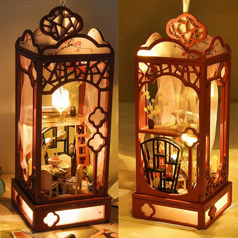 Набор деревянных кукольных домиков сделай сам миниатюрный кукольный домик с