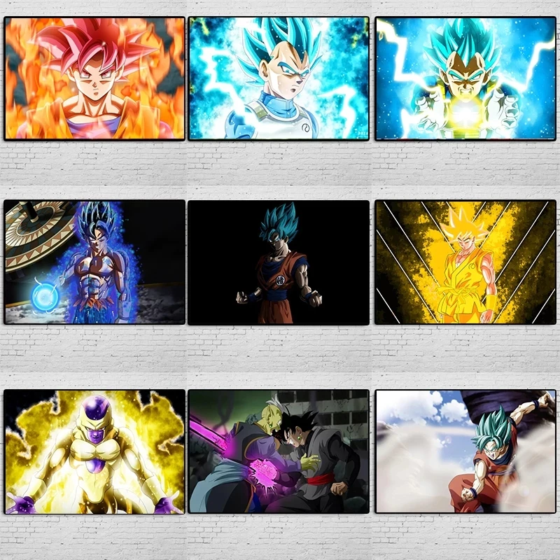

Modular Japanese Anime Poster Modern Dragon Ball HD Printed Wall Art Canvas Picture Paintings Home Decor No Frame Living Room