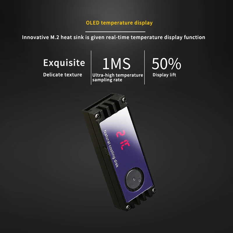 M.2 SSD радиаторы алюминиевый радиатор с температурой светодиодный цифровой