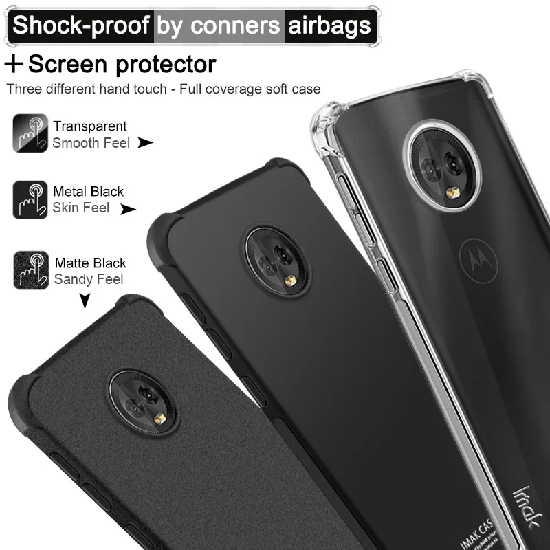 IMAK углы чехол с &quotвоздушной подушкой&quot для Motorola Moto P50 G6 Plus X4 Z4 Z3 Play Мягкий ТПУ s G6/G6