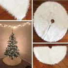 Юбка для рождественской елки, длинная юбка из чистого белого меха, Рождественское украшение, мягкая и модная круглая юбка для елки, 7890122 см