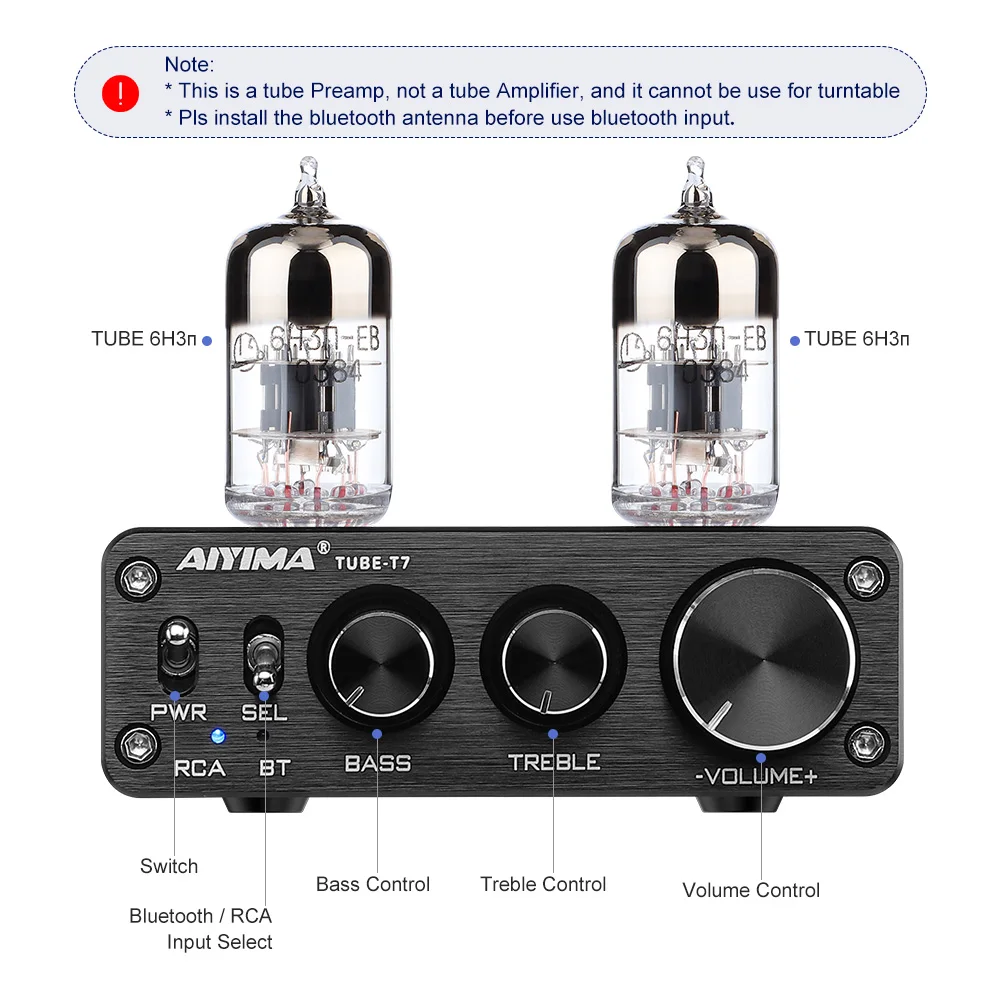 AIYIMA 6N3 трубчатый усилитель HiFi Стерео предусилитель Bluetooth 5 0 вакуумный пульт