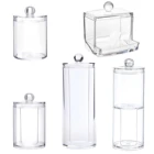 Контейнер для хранения косметики из натурального хлопка с бамбуковой крышкой