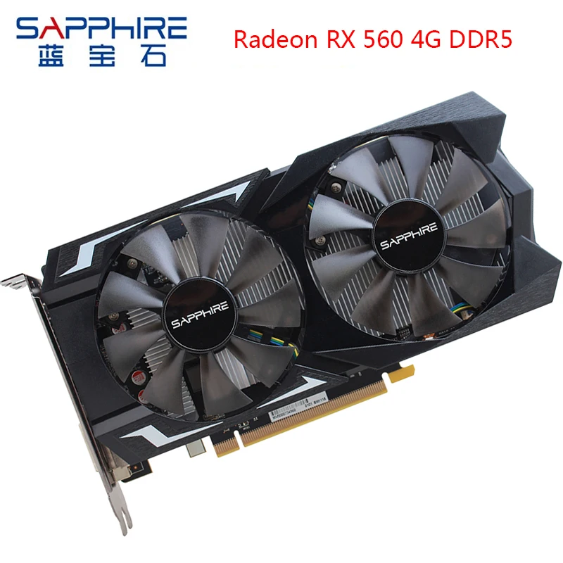 Видеокарта SAPPHIRE AMD Radeon RX 560 4 Гб 128 бит GDDR5 PCI настольная RX560 видеокарта для