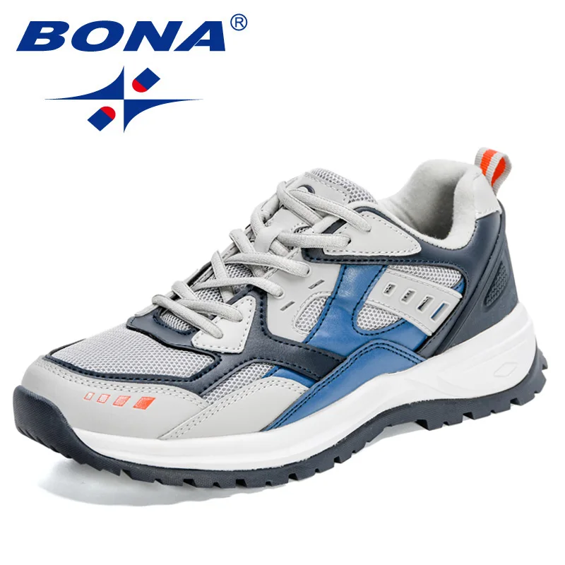 

BONA 2022 New Designers Running Shoes Breathable Sneakers Men Sport Shoes Zapatos Hombre Athletic Training Footwear Man Comfort