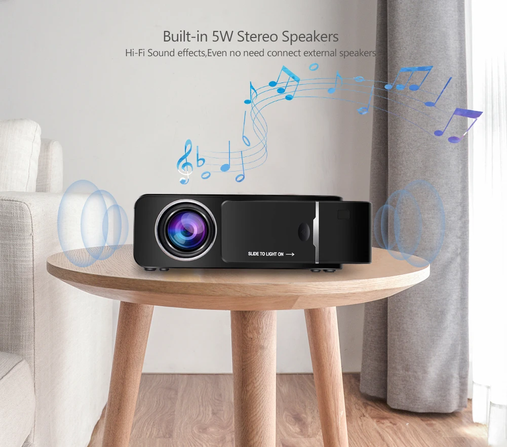 VIVICINE 1280x720p Портативный HD проектор, опция Android 7,1 HDMI USB 1080p домашний кинотеатр проектор wifi мини светодиодный проектор