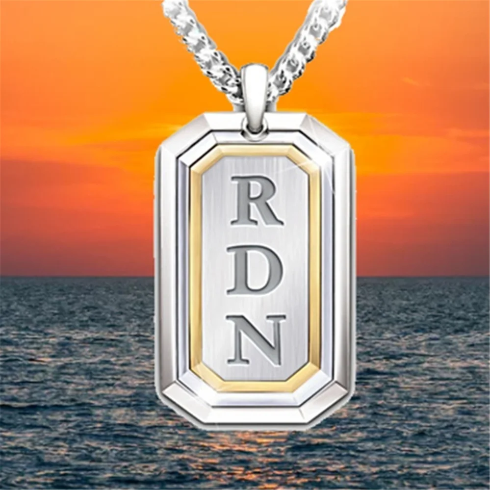 

Trend Letter Rectangle Necklace Jewelry Party Anniversary Men's Women's Holiday Gift Jewelry Wholesale