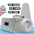 Трехдиапазонный усилитель сотовой связи, 2G, 3G, 4G, GSM 900 МГц, DCSLTE 1800(B3), FDD LTE 2600(Band 7), ретранслятор сигнала сотовой связи, полный комплект