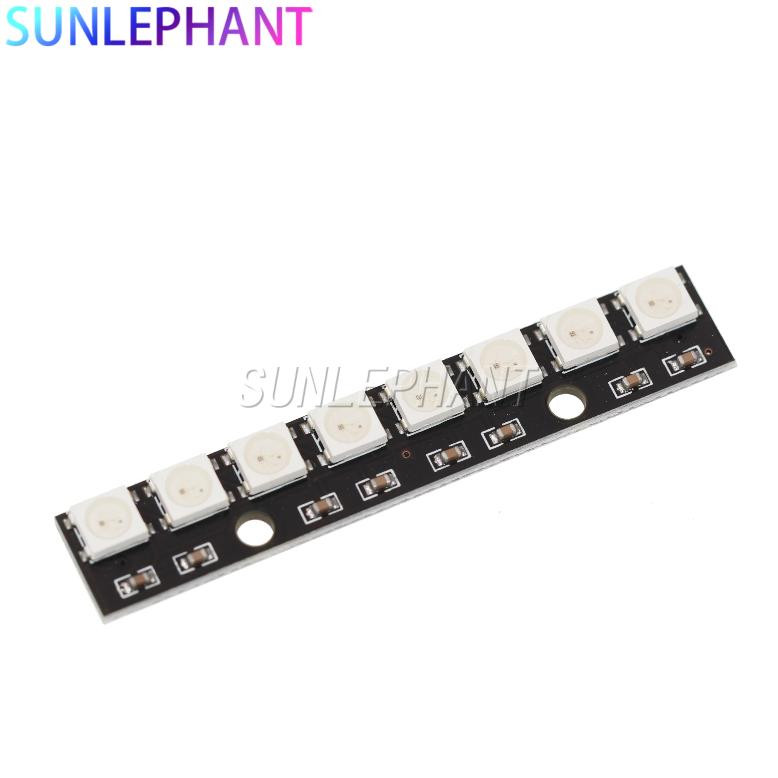 8 каналов WS2812 5050 RGB светодиодные лампы Встроенная полноцветная макетная плата бит