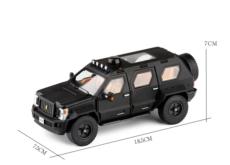 Новинка 1/32 г. PATTON SUV Грузовик литая модель автомобиля игрушка джип звуковое освещение оттяните назад для детей Подарки для детей