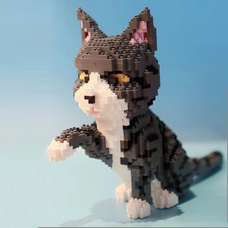 

Anlimals Micro Bricks Mini Blocks Pets Dogs Cats Figurine Cartoon Diamond Building Kits Game Kids Toys Brickheadz Children Sets