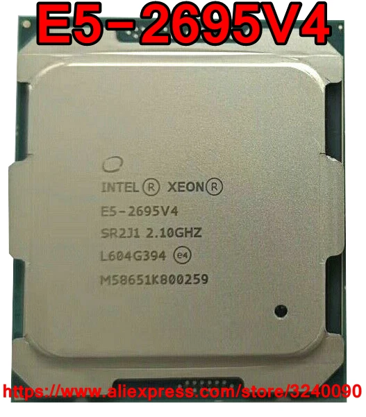 Процессор Intel ЦП Xeon, процессор SR2J1, 2,10 ГГц, 18 ядер, 45 м, 2695, V4, E5, 2695V4, с поддержкой технологии E5, V4