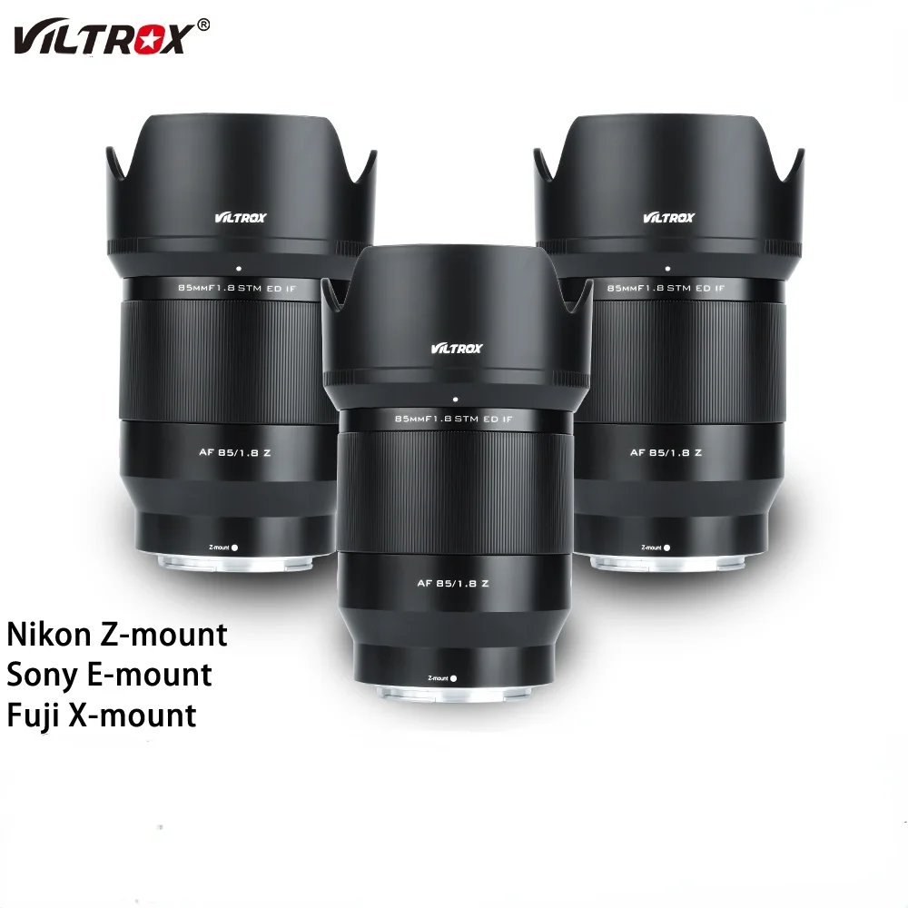

VILTROX 85 мм F1.8 II STM Автофокус портретный объектив с большой диафрагмой AF для Sony E Mount Fuji X Mount Nikon Lens Z Mount Camera Lens