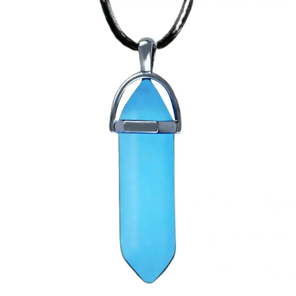 Подарочное модное шестигранное ожерелье до ключицы с искусственным драгоценным