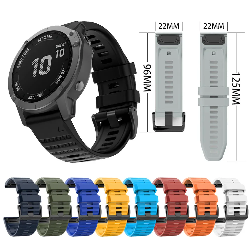 22 мм силиконовый ремешок для наручных часов Garmin Fenix 6 /5/5plus инстинкт Forerunner935 Quatix 5