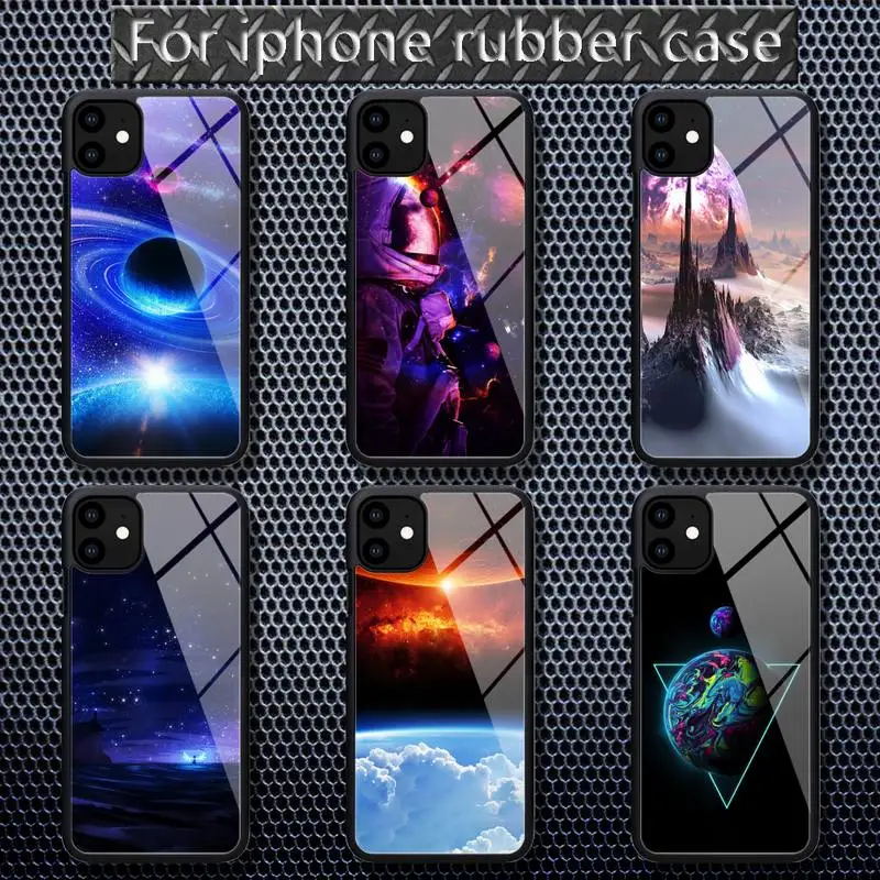 

Cosmic Planet Space Astronaut Phone Cases Rubber for iPhone 12 11 Pro Max XS 8 7 6 6S Plus X 5S SE 2020 XR 12 Mini case