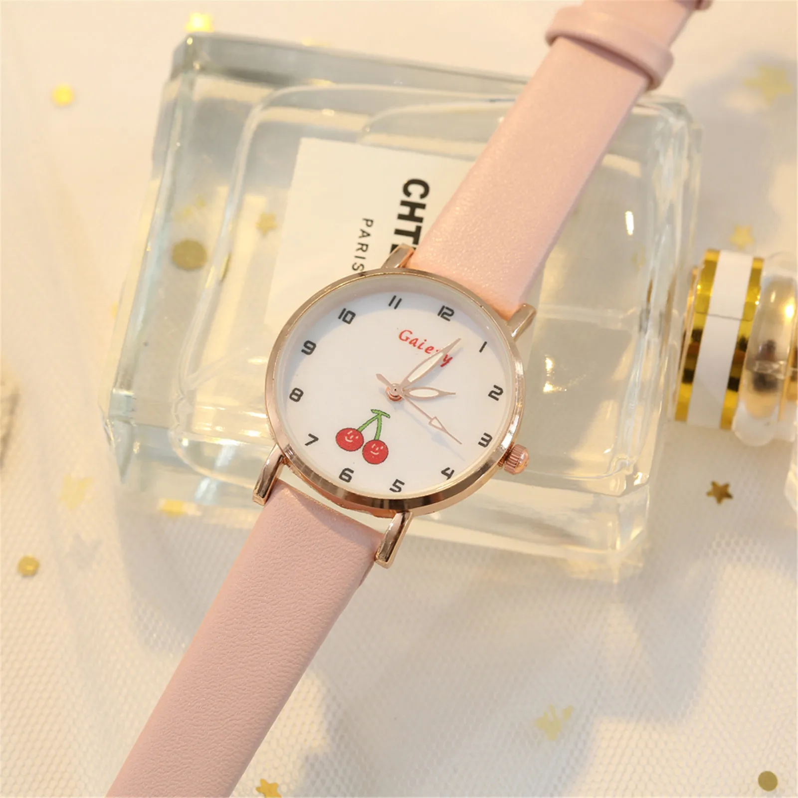 

2021 Watches For Women Korean Style Cute Fruit Watch Ladies Fashion Pu Band Strap Student Watch Casual Часы Женские Montre Femme