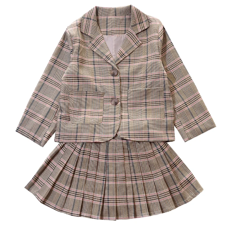 Снова в школу для девочек Детский костюм Корейском стиле куртка с длинными