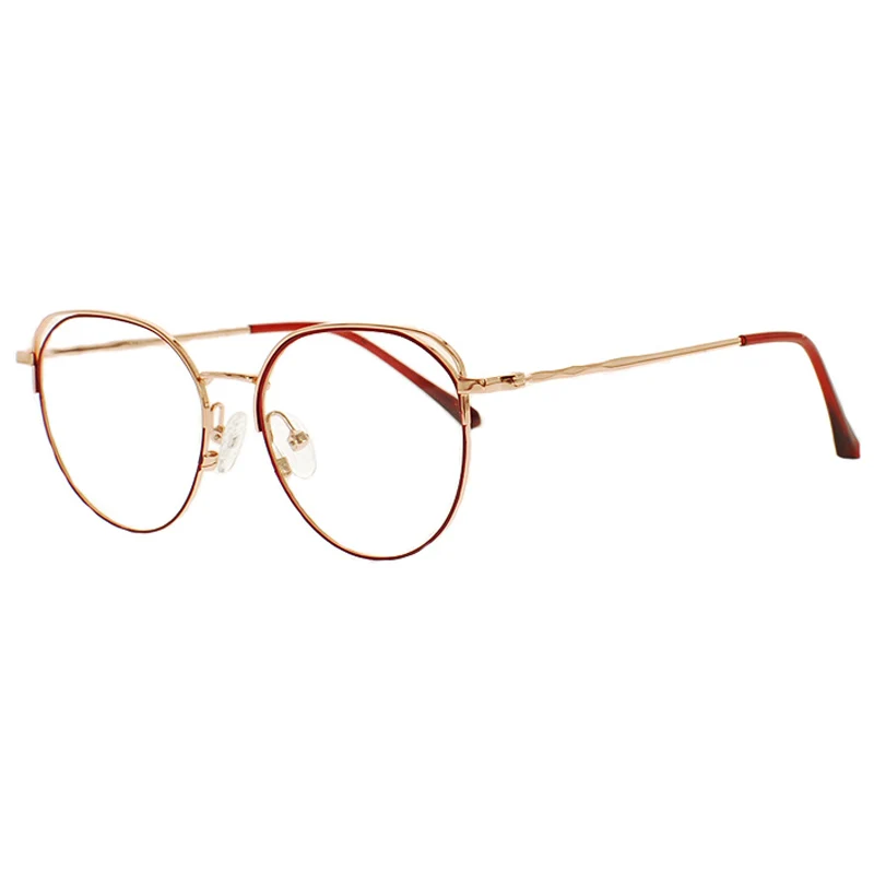 2020 новые модные круглые металлические оправы для очков оптом оптические женщин и