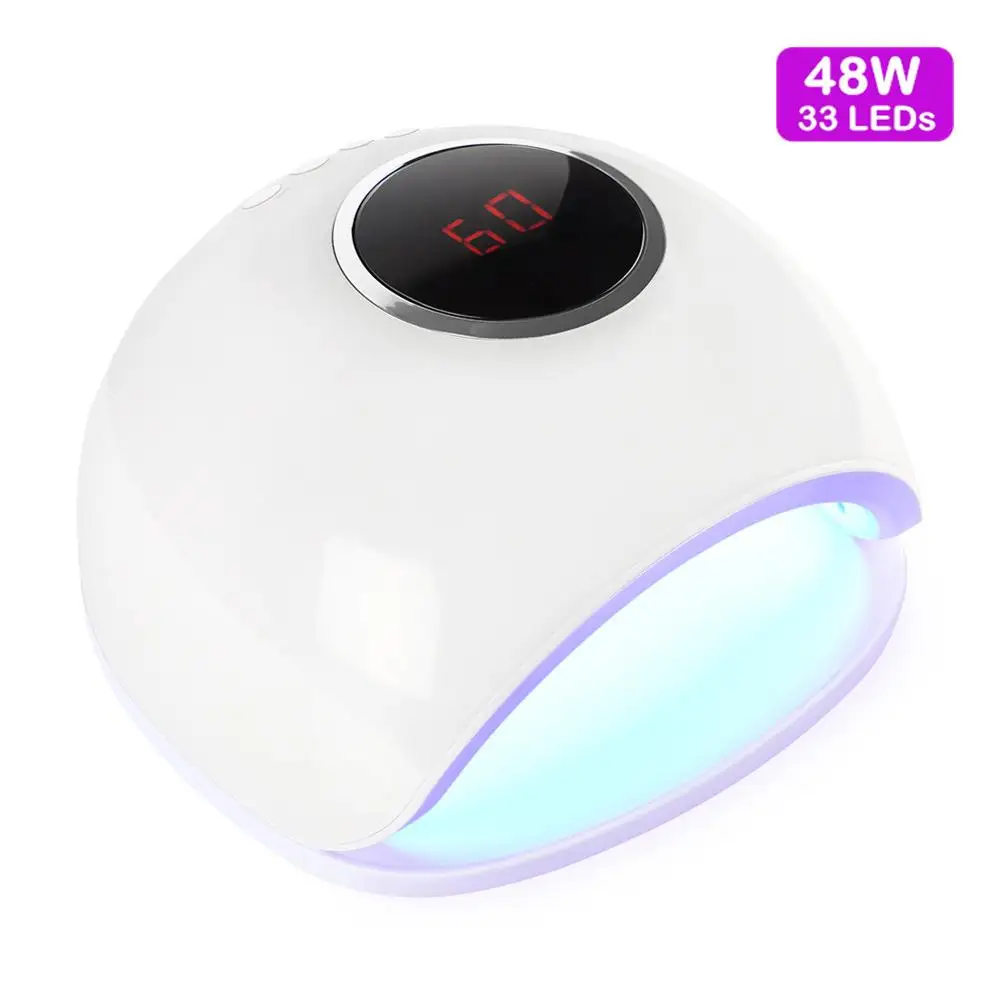 48W 33LEDS White 24/36/80 Вт УФ светодиодная лампа для ногтей Сушилка для ногтей гель лак 12/36 СИД УФ лампа для ногтей машина для отверждения 60 s/120 s таймер разъем USB - Цвет: 48W 33LEDS White