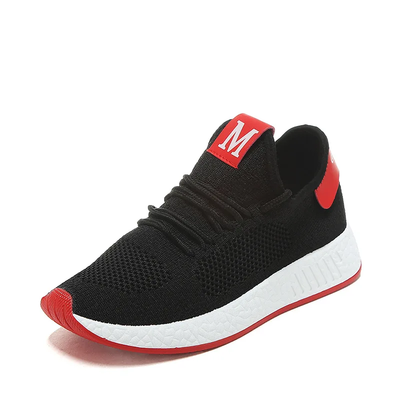 

2019 Spring Women casual shoes fashion breathable Walking mesh lace up flat shoes sneakers Women's vulcanized shoes L396