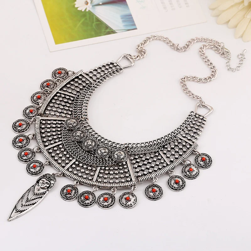 Женское винтажное ожерелье-чокер из металлического сплава в богемном стиле |