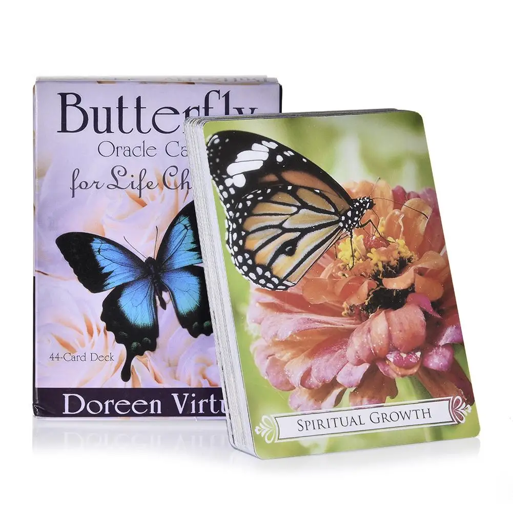 

Butterfly Oracle Cards For Life Changes A 44-Card Deck And Guidebook Occult Divination Book Sets For Beginners Doreen Virtue