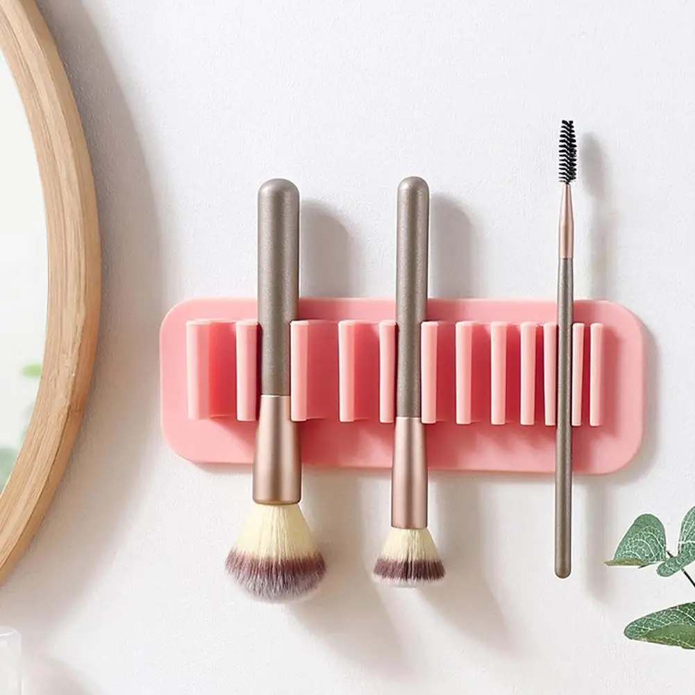 Силиконовые ногтей кисти для макияжа Организатор полка-витрина косметики