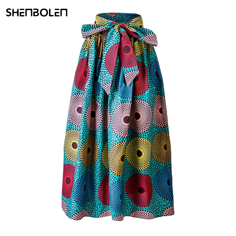 

Летняя женская длинная юбка макси для женщин в африканском стиле Женская Роскошная Длинная женская юбка