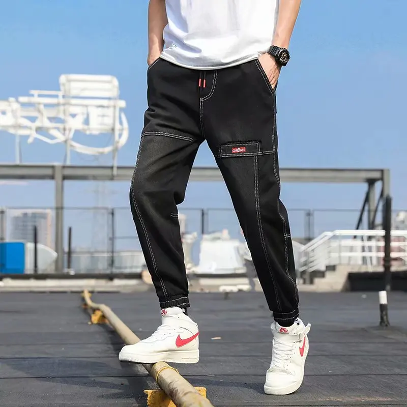 

Fashion Men's Loose Baggy Jeans Trendy Feet Harem Pants Cotton Hip Hop Trousers Man Clothes Corset Frock Small Leg Harem Pants