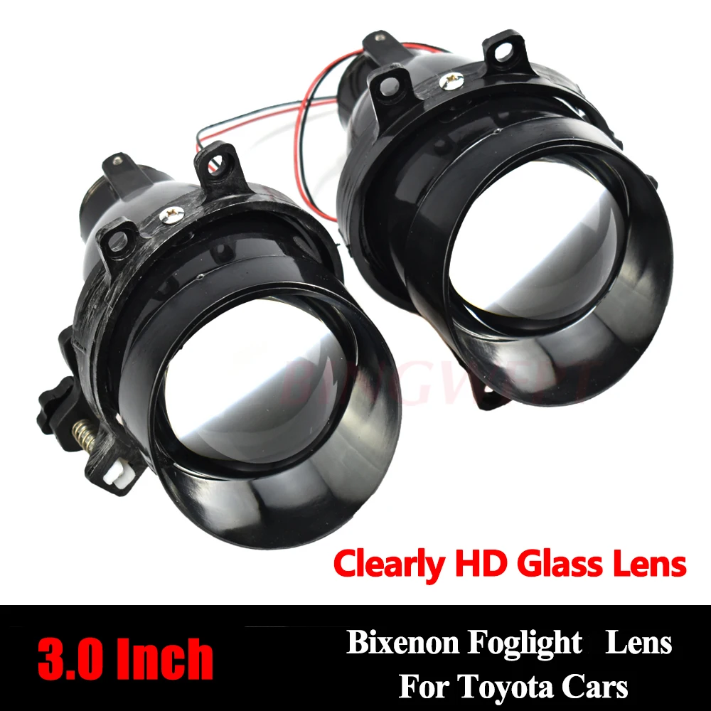 2 шт., ксеноновые линзы для Toyota Corolla/Yaris/Avensis/Camry/RAV 4/Avalon/Urban Cruiser/Venza H11