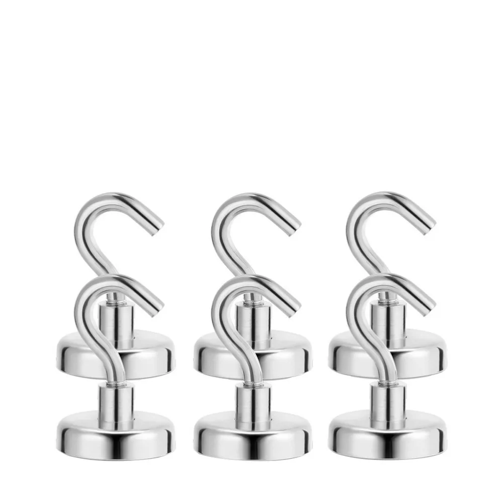 

1pcs Neodymium Magnet Hooks Strong Powerful Magnet Holder D48 High Pull Force Permanent Rare Earth Magnets Hooks