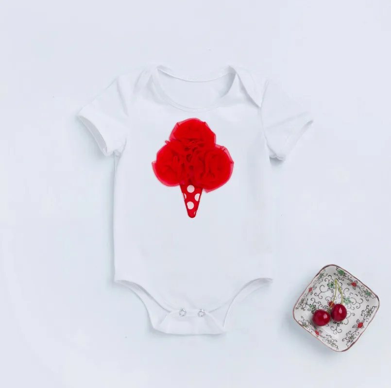 Лидер продаж Одежда для новорожденных боди с принтом в виде сердца маленьких