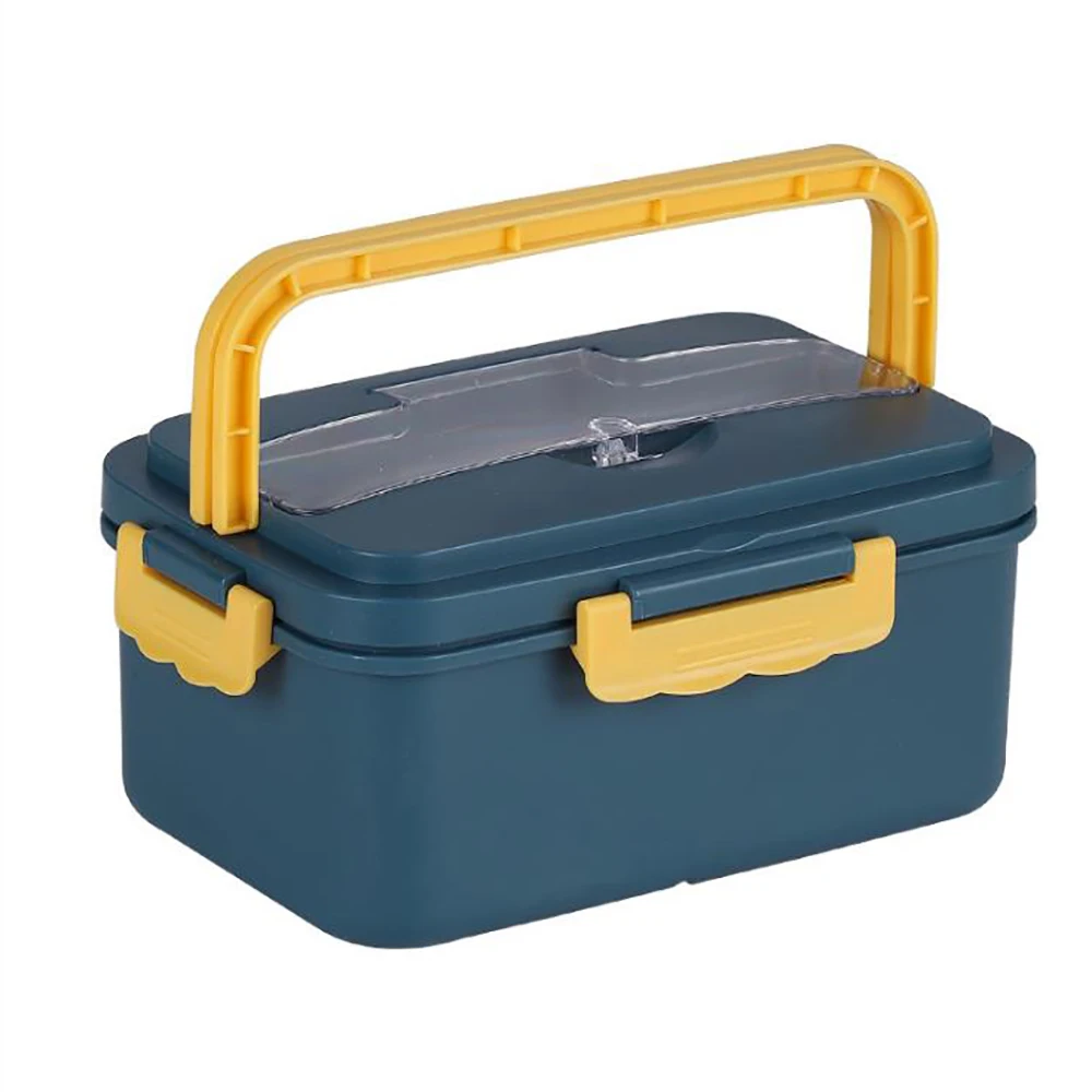 Большой емкости студенческий Ланч бокс для взрослых 3 шт. квадратный Портативный