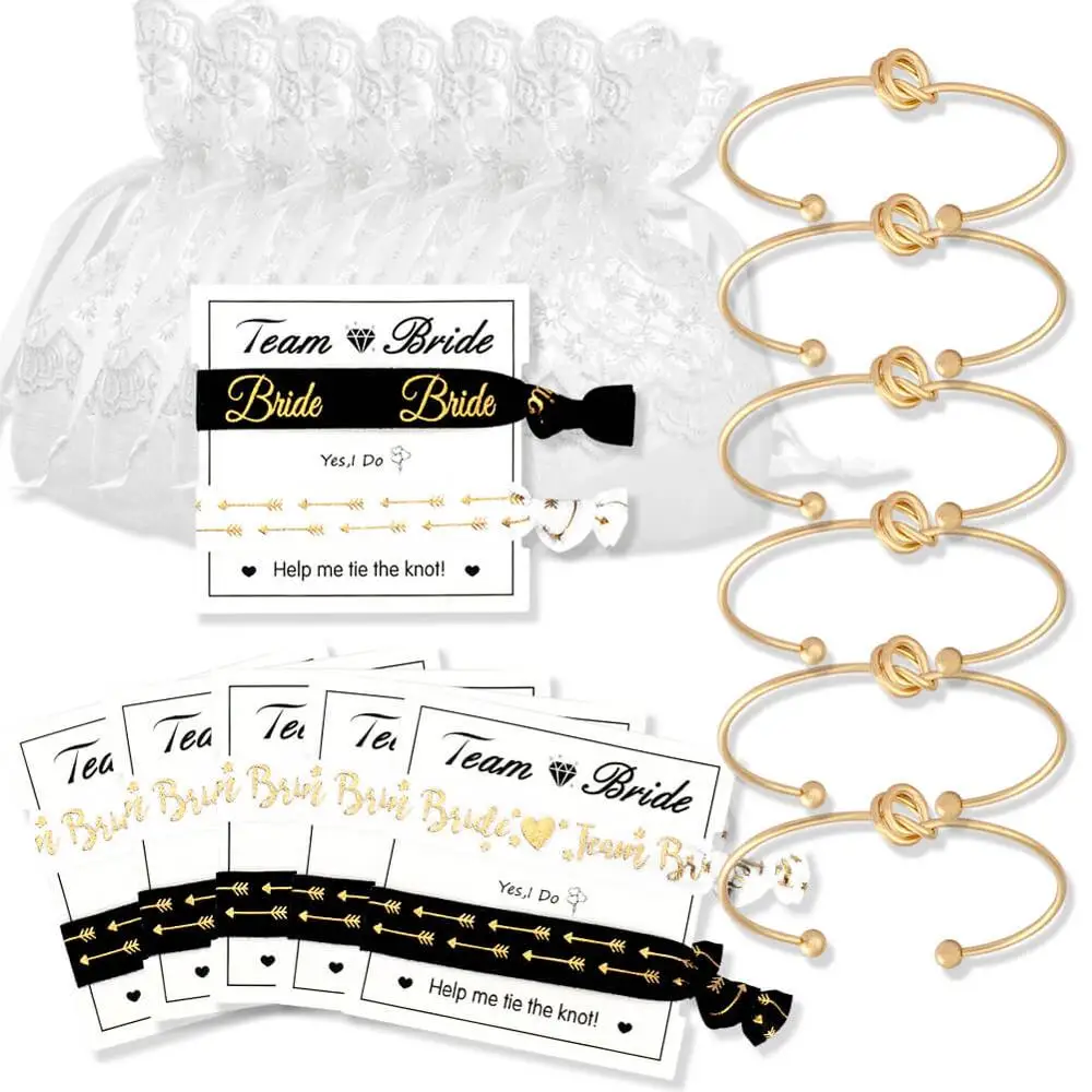 Невесты Подарочный набор Браслеты ювелирные изделия резинки для волос-надпись