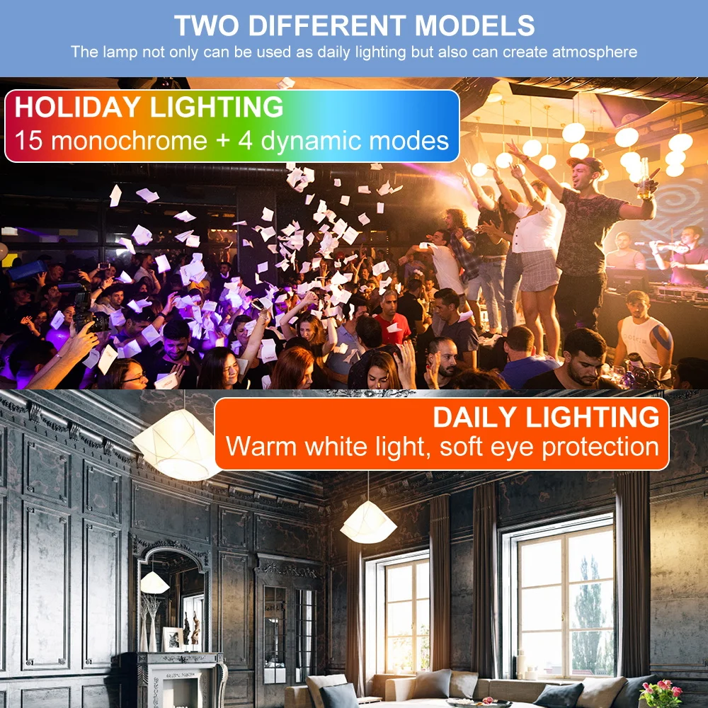 Led RGB Lamp Bulb 5W 10W 15W Lampada E27 Dimmable Smart Control Light 110V Color Changing RGBW Magic Home Party | Лампы и освещение