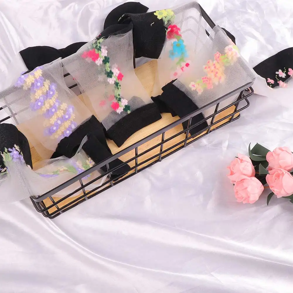 1 пара женские кружевные носки прозрачные эластичные сетчатые короткие тонкие с