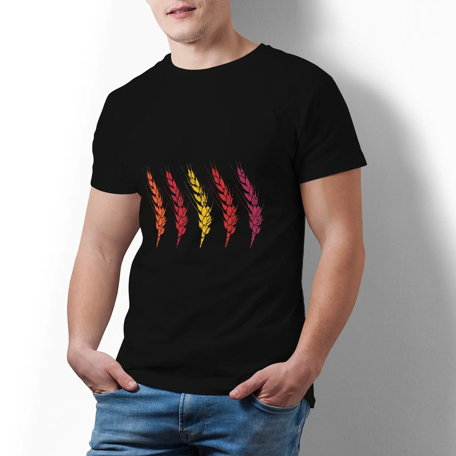 

Футболка мужская с принтом «пшеничные поля», 100 хлопок