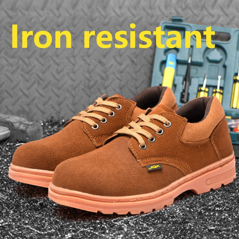 Стальные мужские ботинки с низом из говядины высококачественные защитные